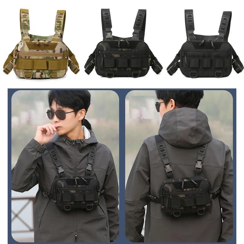 Sac poitrine pêche tactique homme étanche molle nylon randonnée camping sac à dos voyage extérieur