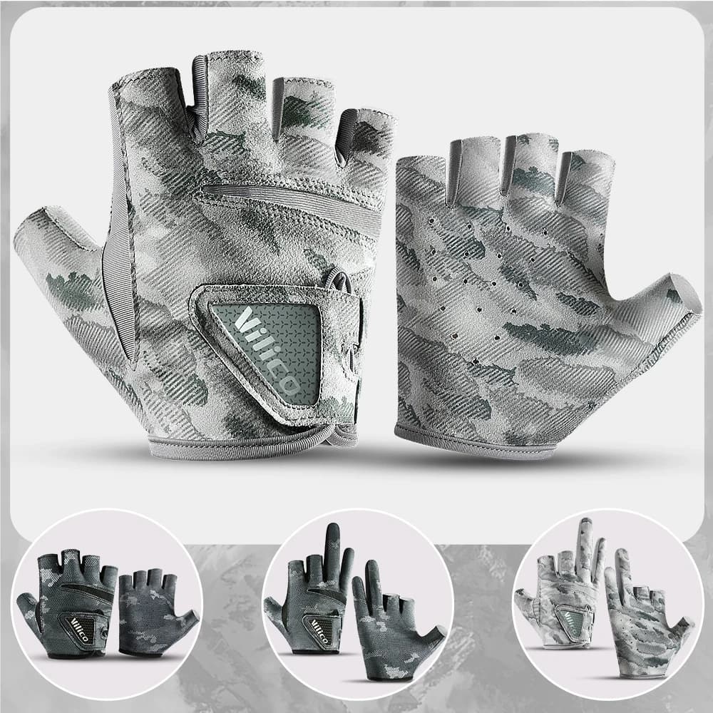 Gants pêche doigts libres hommes femmes kayak randonnée vélo navigation activités extérieures