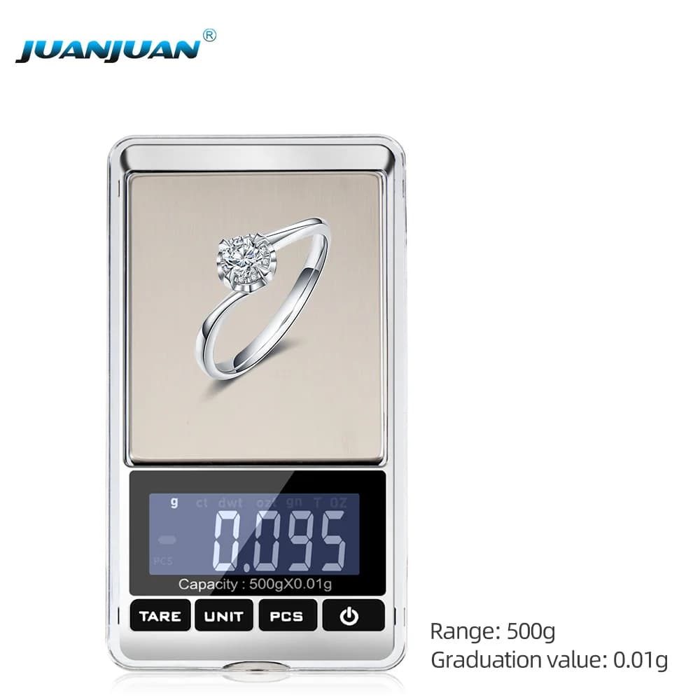 Balance de cuisine numérique 500g/0.01g portable - Pour aliments, bijoux et appâts de pêche - Affichage LCD précis