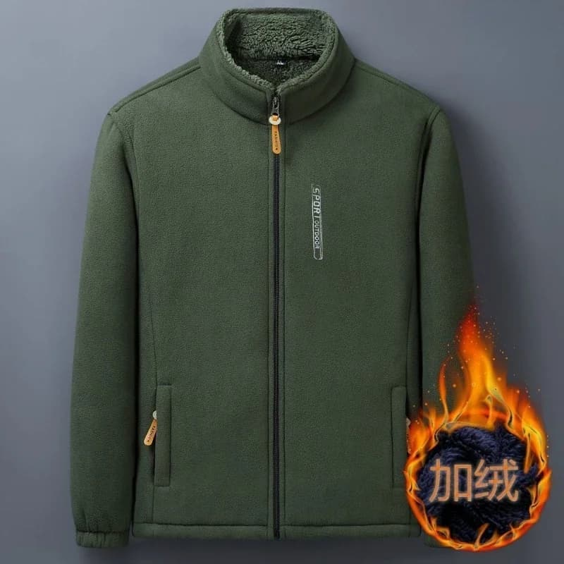 Veste polaire homme hiver outdoor légère - Cardigan zippé épais coupe-vent chaud proof froid