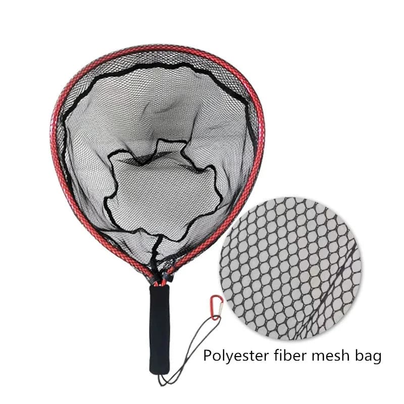 Filet de pêche portable ultra léger en alliage d'aluminium, résistant à l'usure pour pêche à la