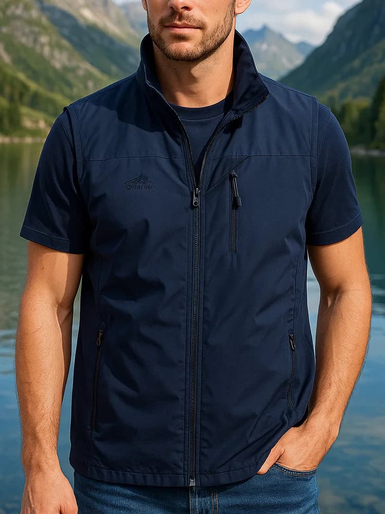 Veste de pêche sans manches été homme respirante et rafraîchissante, séchage rapide pour randonnée, tailles S-6XL