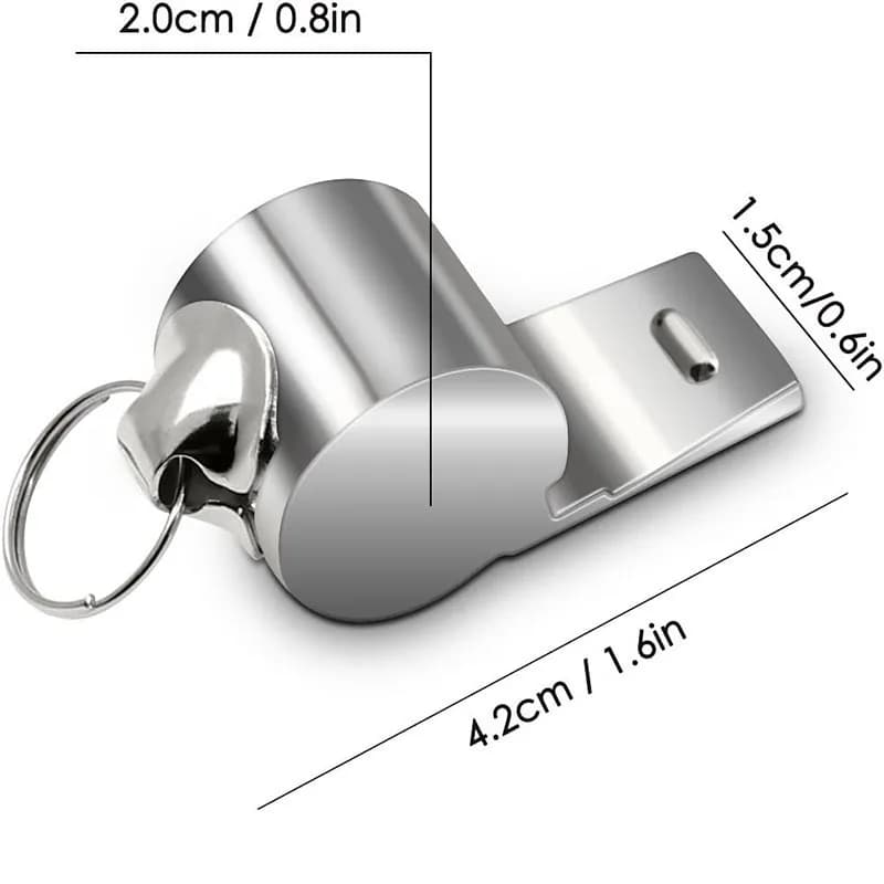 Lot 5 sifflets métal inoxydable avec cordon pour arbitres sauveteurs pêcheurs - Professionnel survie