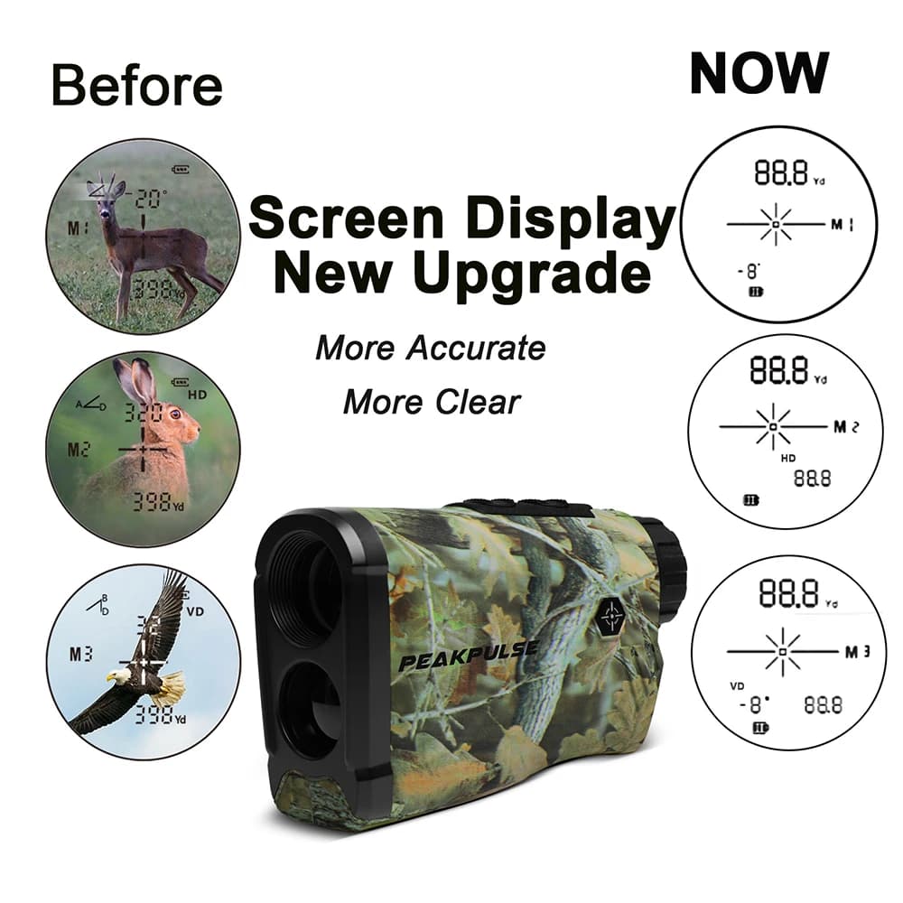 Télémètre de chasse PEAKPULSE 1200m étanche - Mesure distance hauteur angle - 6x grossissement pour pêche