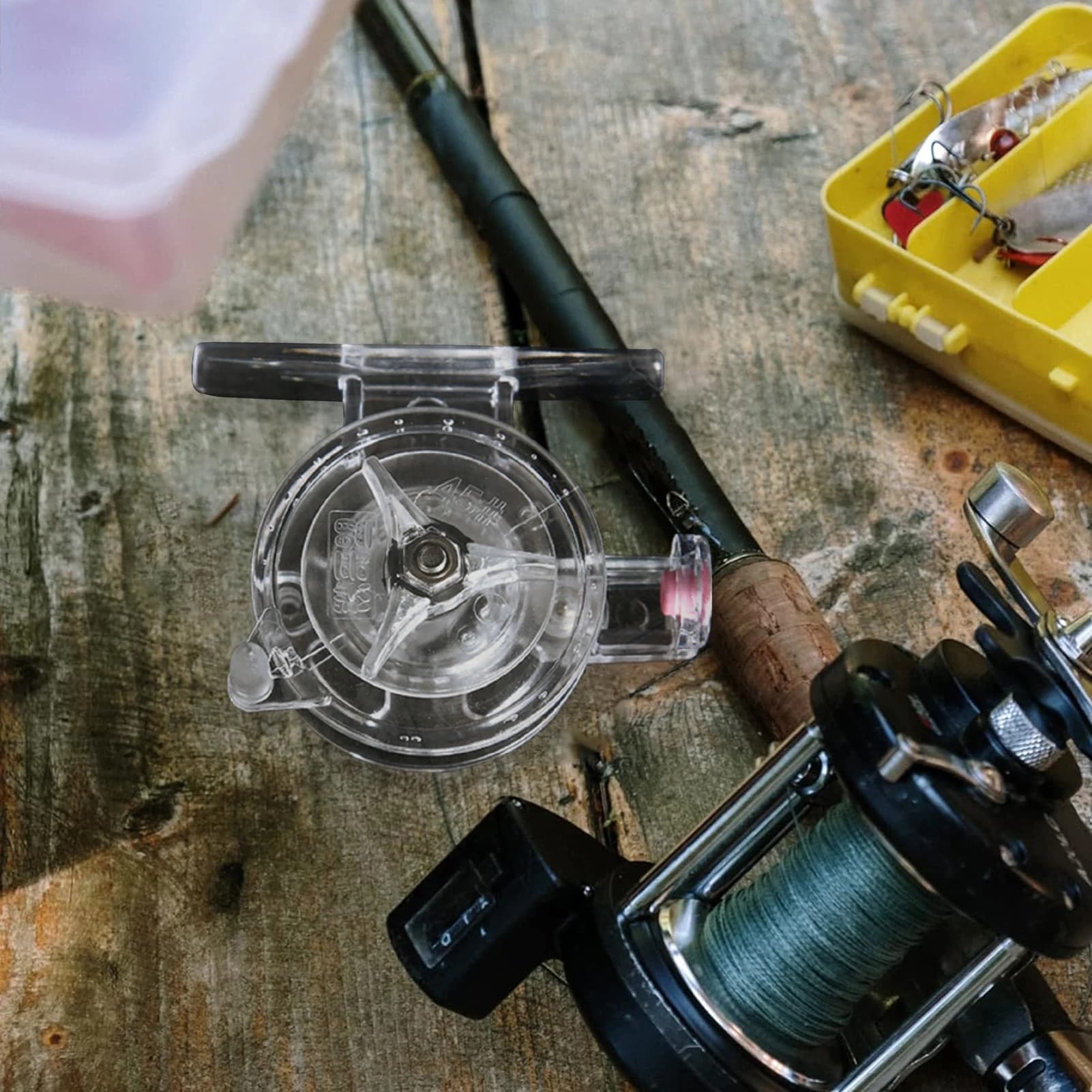 Moulinet pêche glace spinning 45# 55# casting spinner pour pêche hivernale