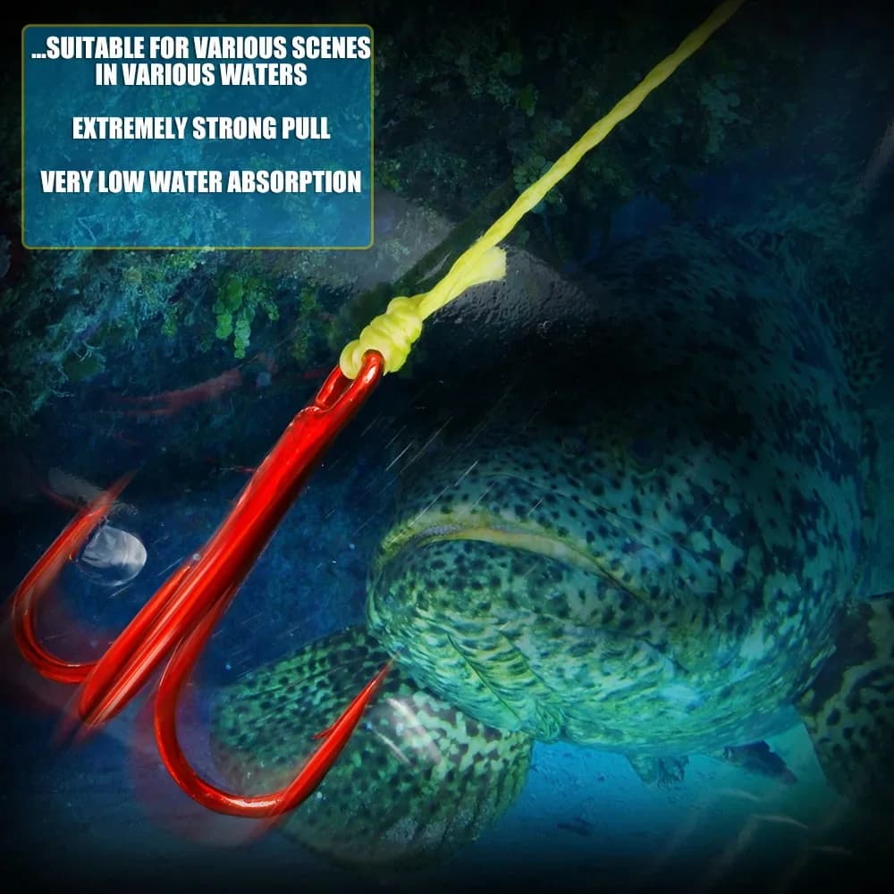 Ligne de pêche BAKAWA 4 brins multifilament 100M-1000M résistante à l'abrasion pour carpe et pêche sportive