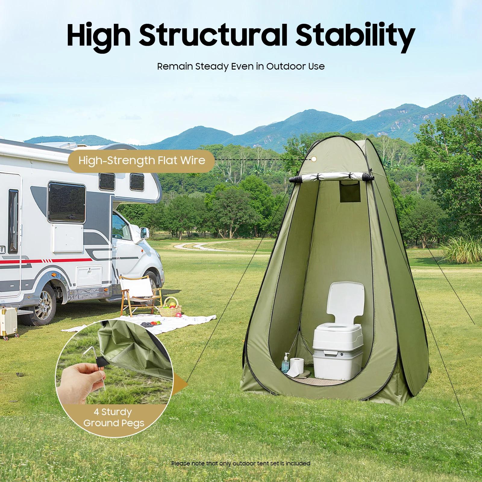Toilette portable tente pêche imperméable - Abri intimité 1.2x1.2x1.9m pour camping