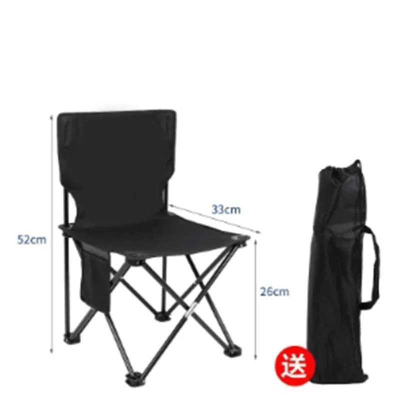 Chaise pliante voiture avec sac de rangement pour pêche, camping et sorties outdoor légère