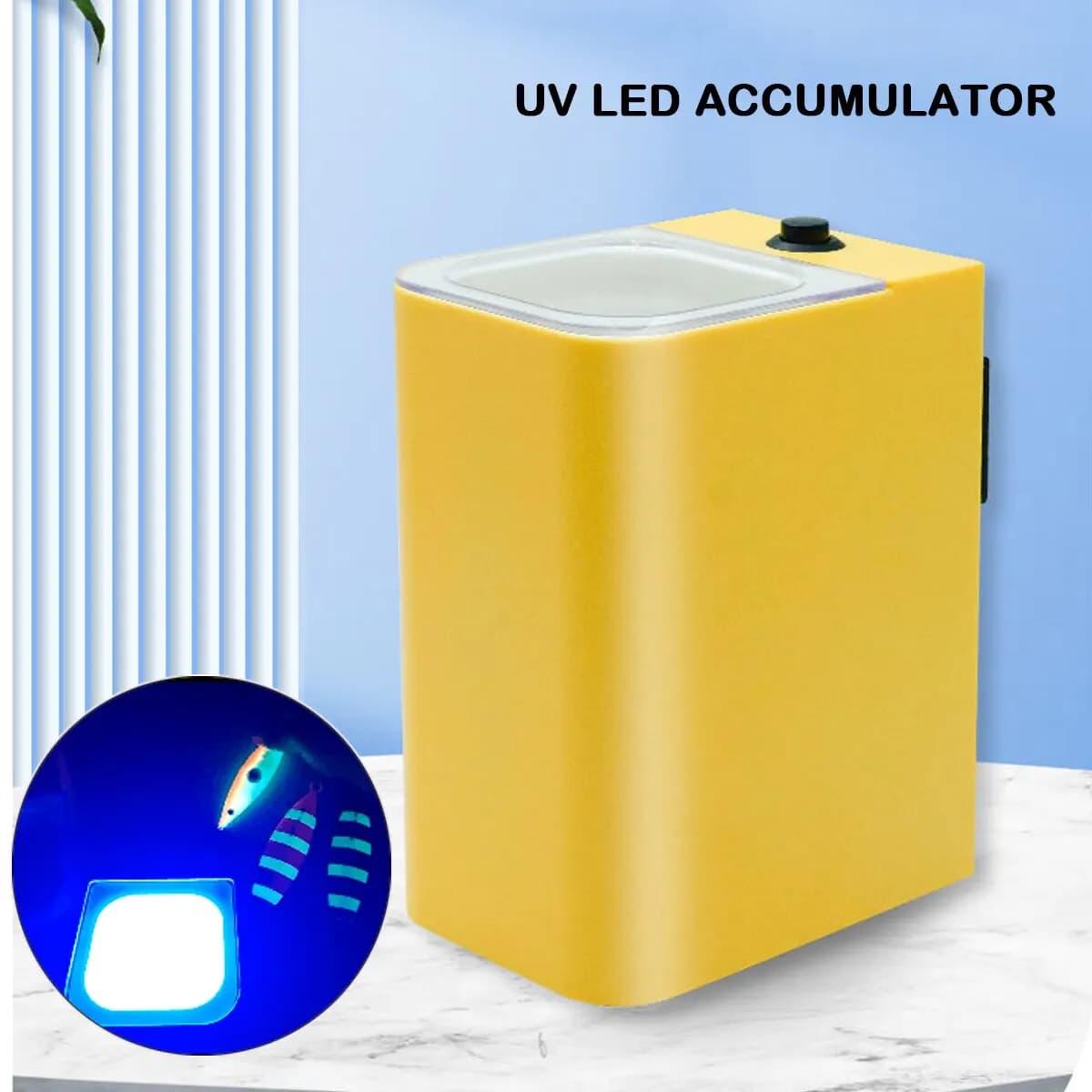 Leurre souple UV accumulateur avec LED flash lumineux pour pêche nocturne et profonde appât lumineux