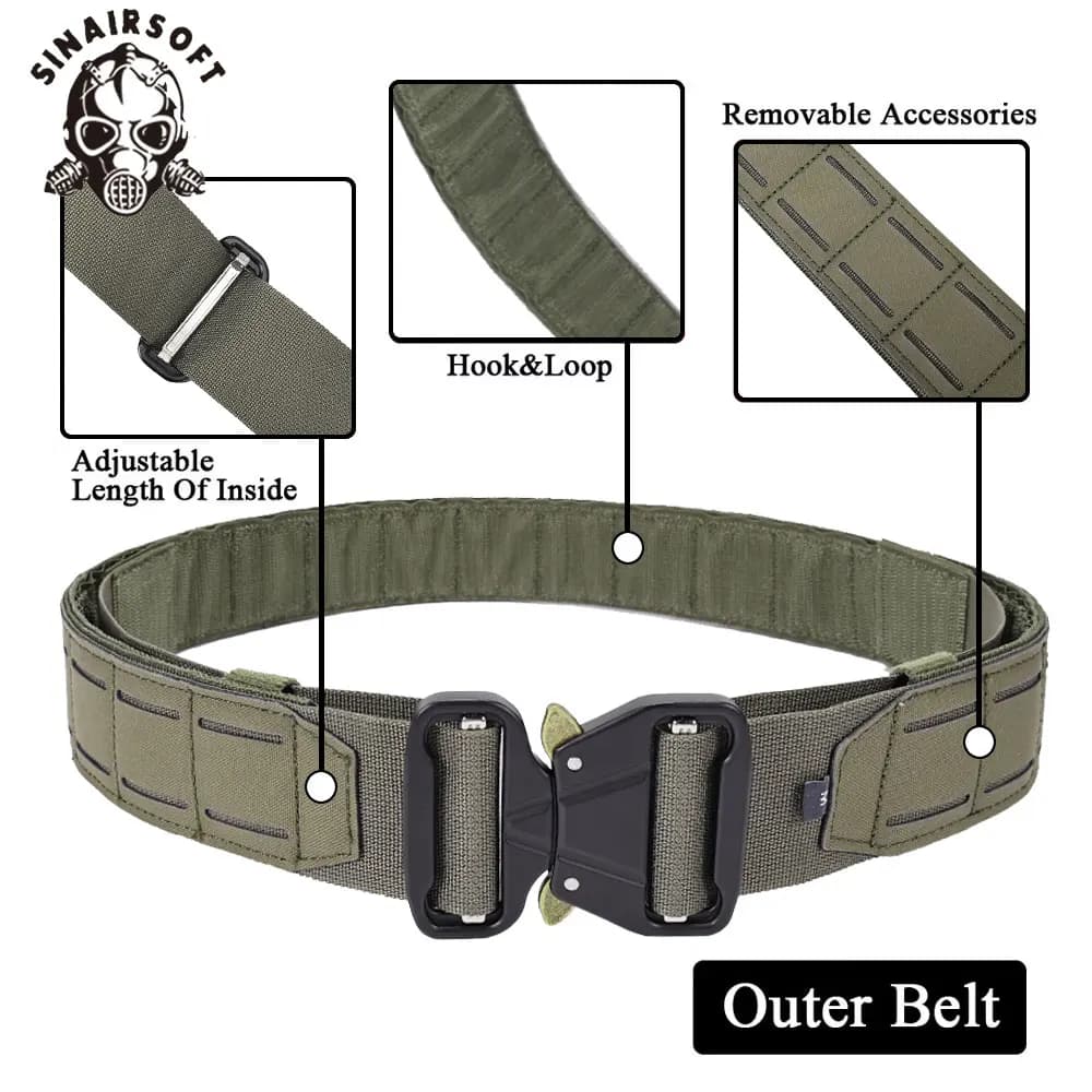 Ceinture tactique 2 pouces quick release SINAIRSOFT multicam - Accessoire pêche chasse laser MOLLE