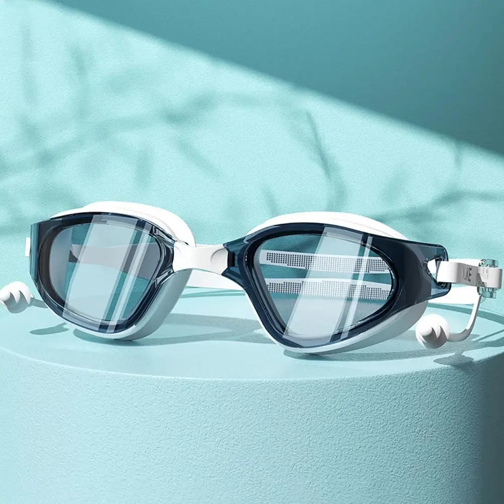 Lunettes de plongée HD anti-buée grand cadre - étanches avec bouchons d'oreilles ajustables Q2V3