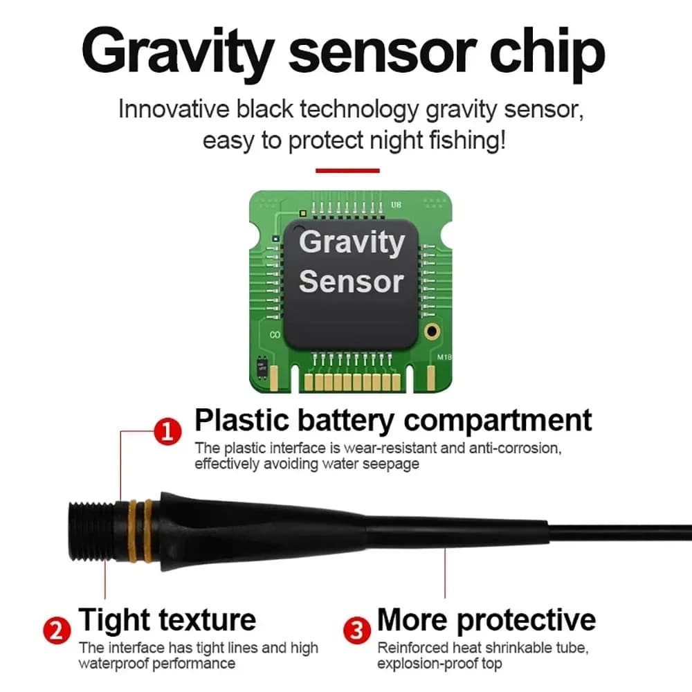 Flotteurs Électroniques Lumineux LED Intelligents 2024 - Détection de Gravité pour Pêche Hiver Été - Set