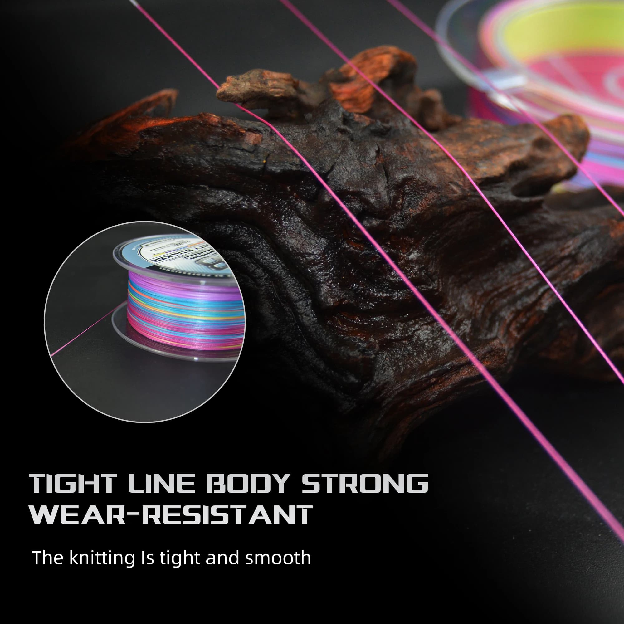 Ligne de pêche mer 300M résistante 8 brins tressée PE multifilament sans décoloration 10m par couleur
