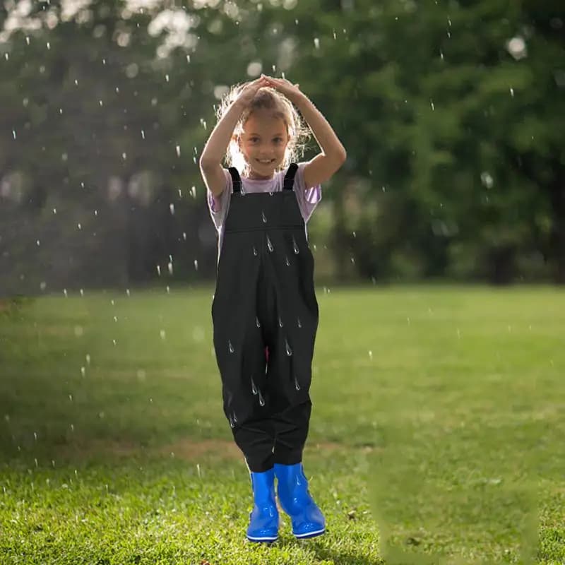 Waders enfants une pièce étanches avec bottes pour pêche jeunesse et activités aquatiques