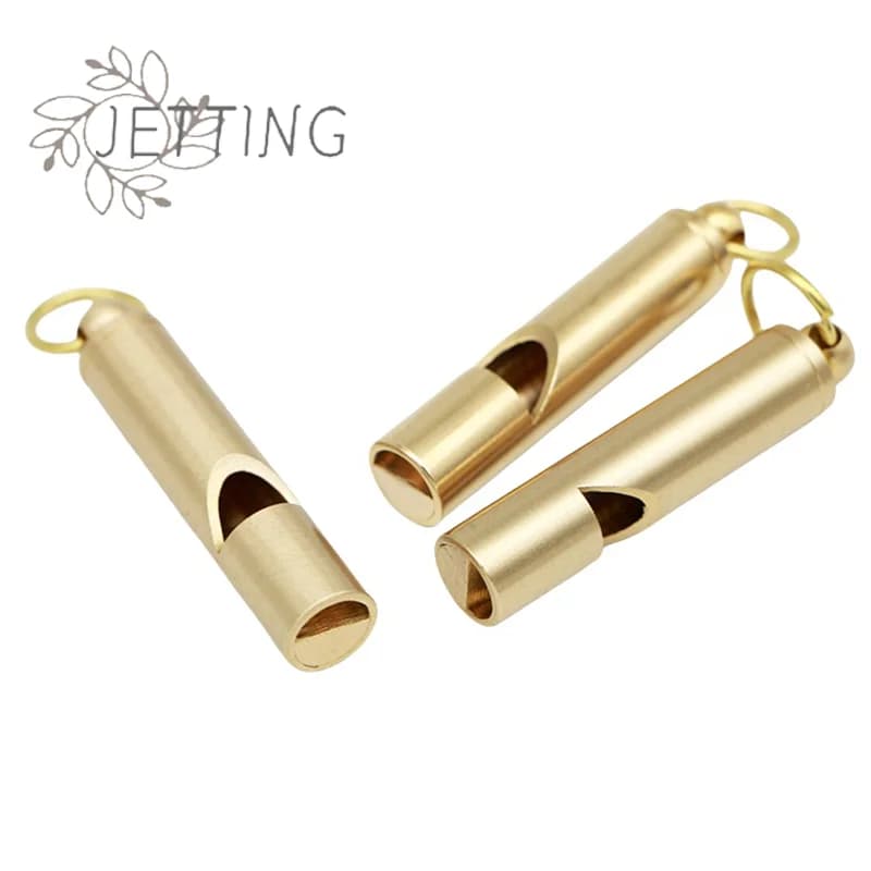 Sifflet en laiton haute puissance - Accessoire sécurité outdoor pour pêche et camping