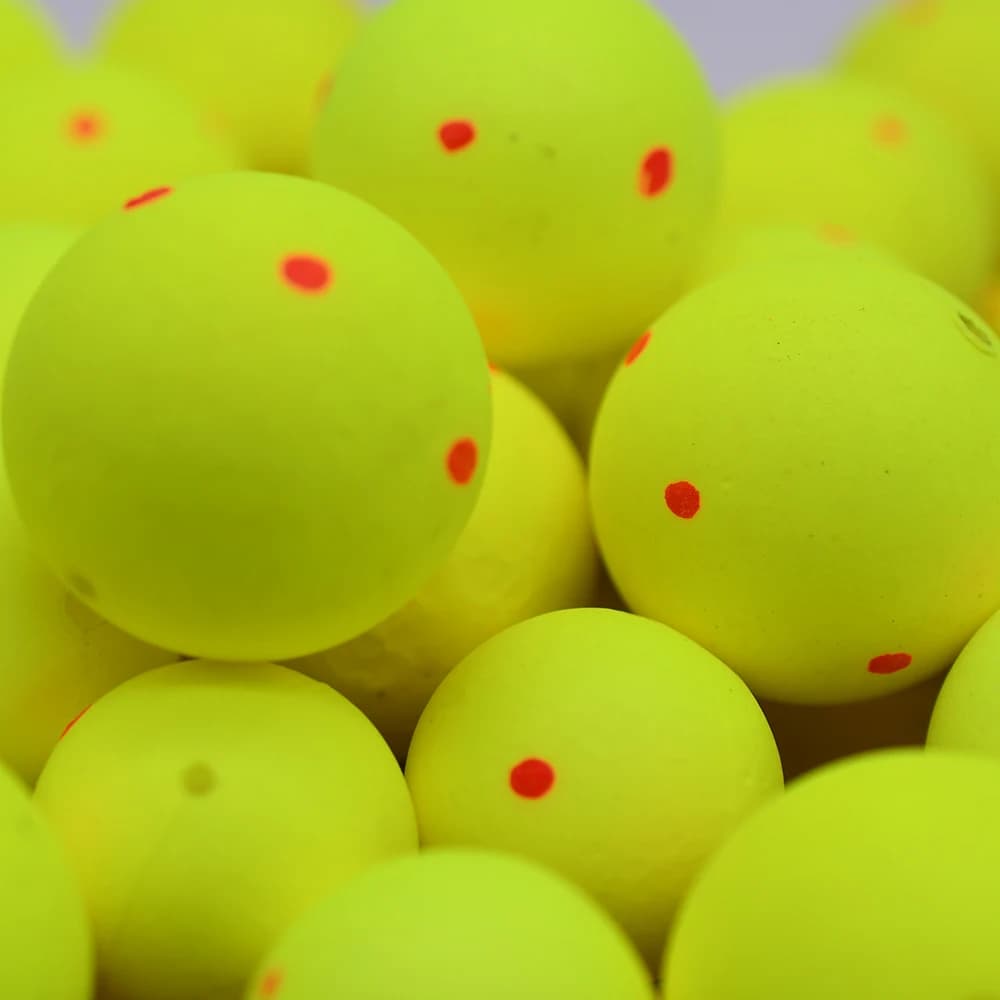 20Pcs flotteurs pêche boules EPS ultra-légères jaunes - accessoires flottabilité pour appâts