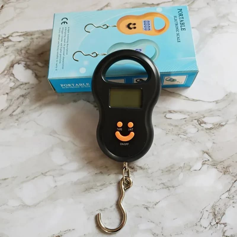 Balance digitale suspendue 50Kg précision 10g - Échelle pêche voyage cuisine compacte avec rétroéclairage LCD