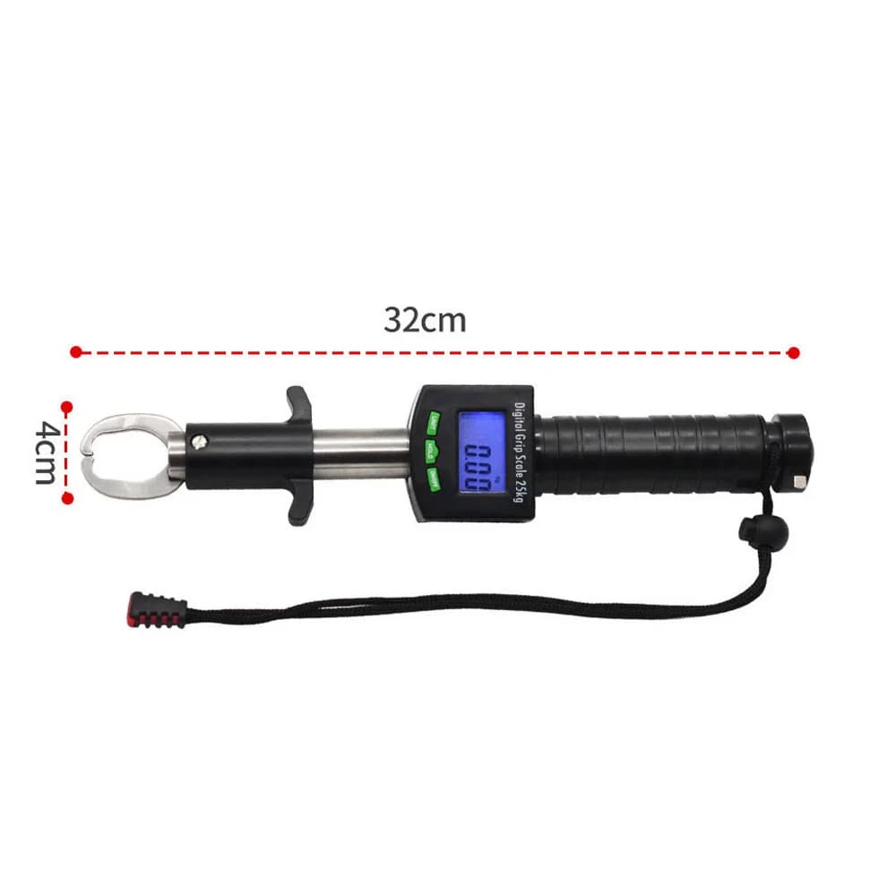 Pince à peser poisson électronique LED 25kg 15kg acier inoxydable balance portable gripper pour pêche accessoire