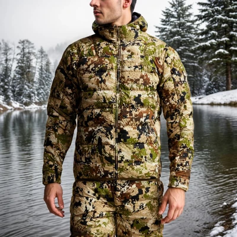 Veste légère Kelvin camouflage pêche chasse homme - Vêtement technique doudoune imperméable