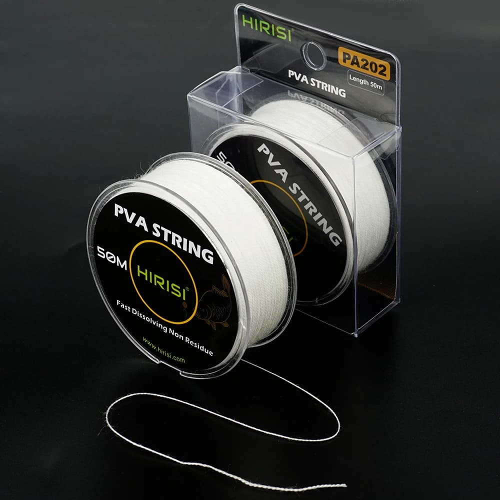 Fil PVA soluble rapide pour amorces bouillettes et carpe - rouleau 50/100m accessoire pêche Hirisi
