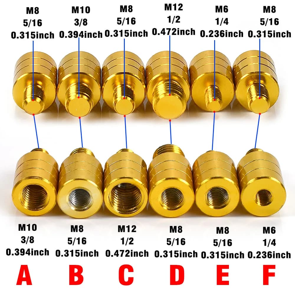 Adaptateur connecteur filet épuisette M6 M8 M10 M12 vis montage pêche accessoires