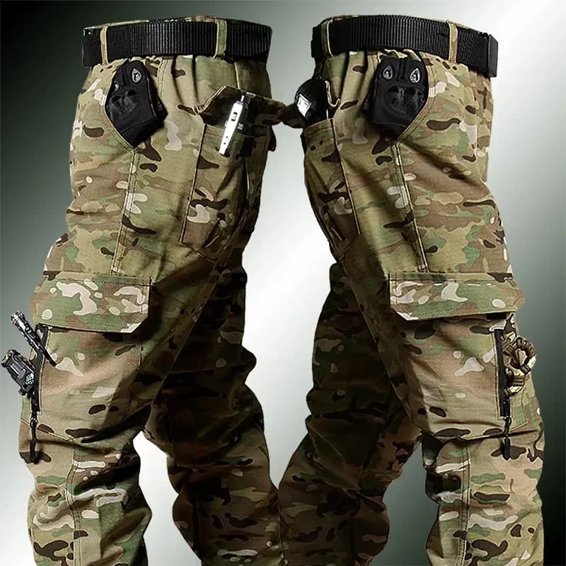Uniforme camouflage war games pêche tactique veste salopette multi-poches training CS 2 pièces