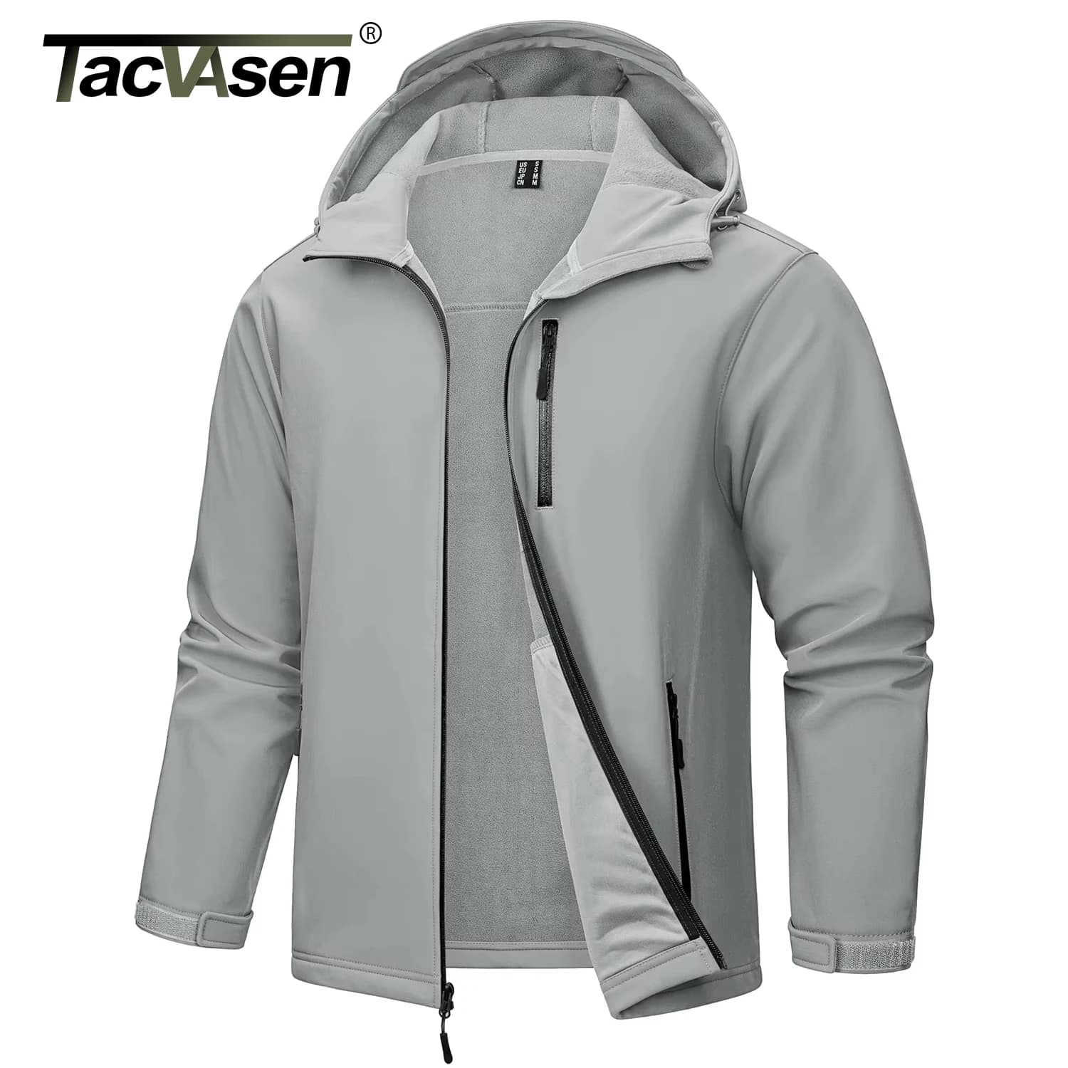 Veste softshell pour pêche - Imperméable avec doublure polaire - Randonnée trekking - Homme