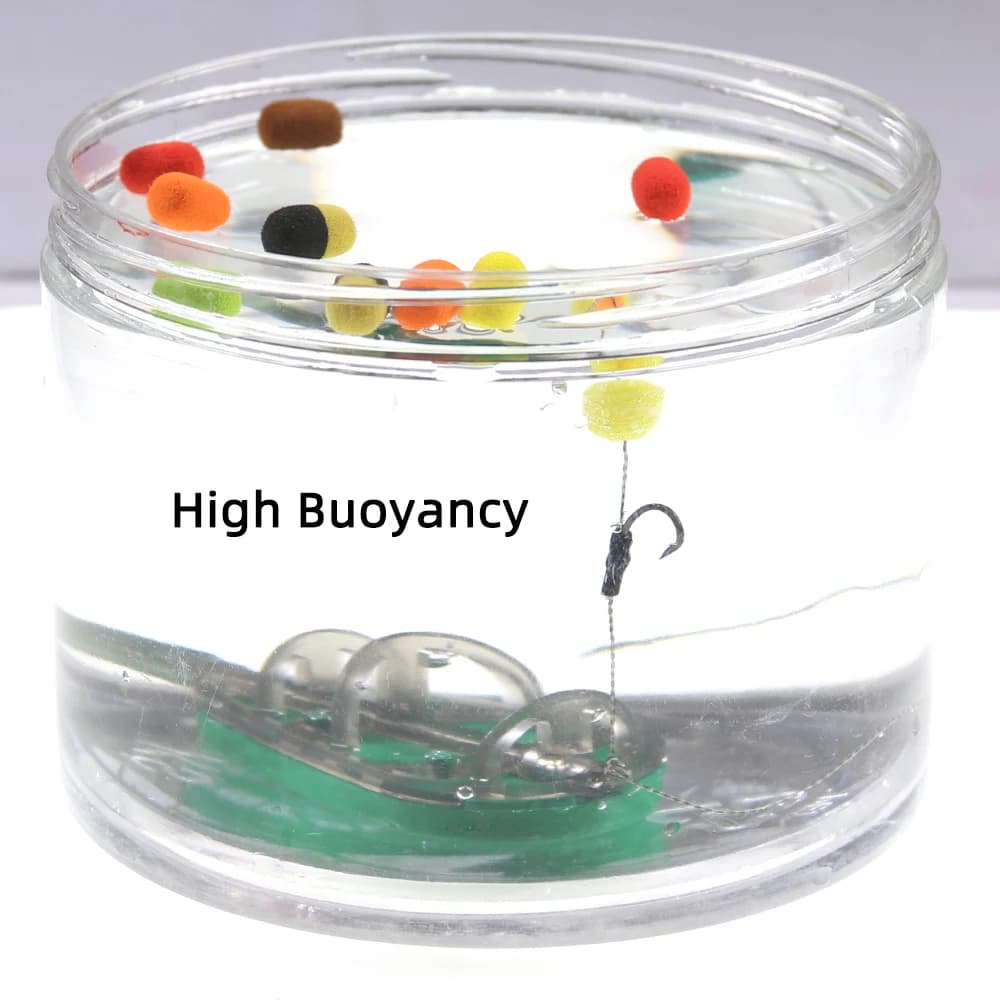 55PCS bouillettes carpe cylindriques et rondes - appât flottant mousse pour montage zig rig