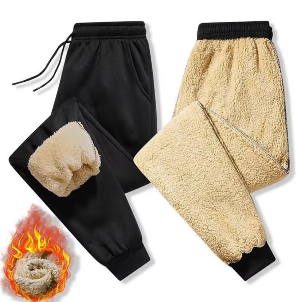 Pantalon jogger laine mouton hiver - Chaud et confortable pour pêche froide