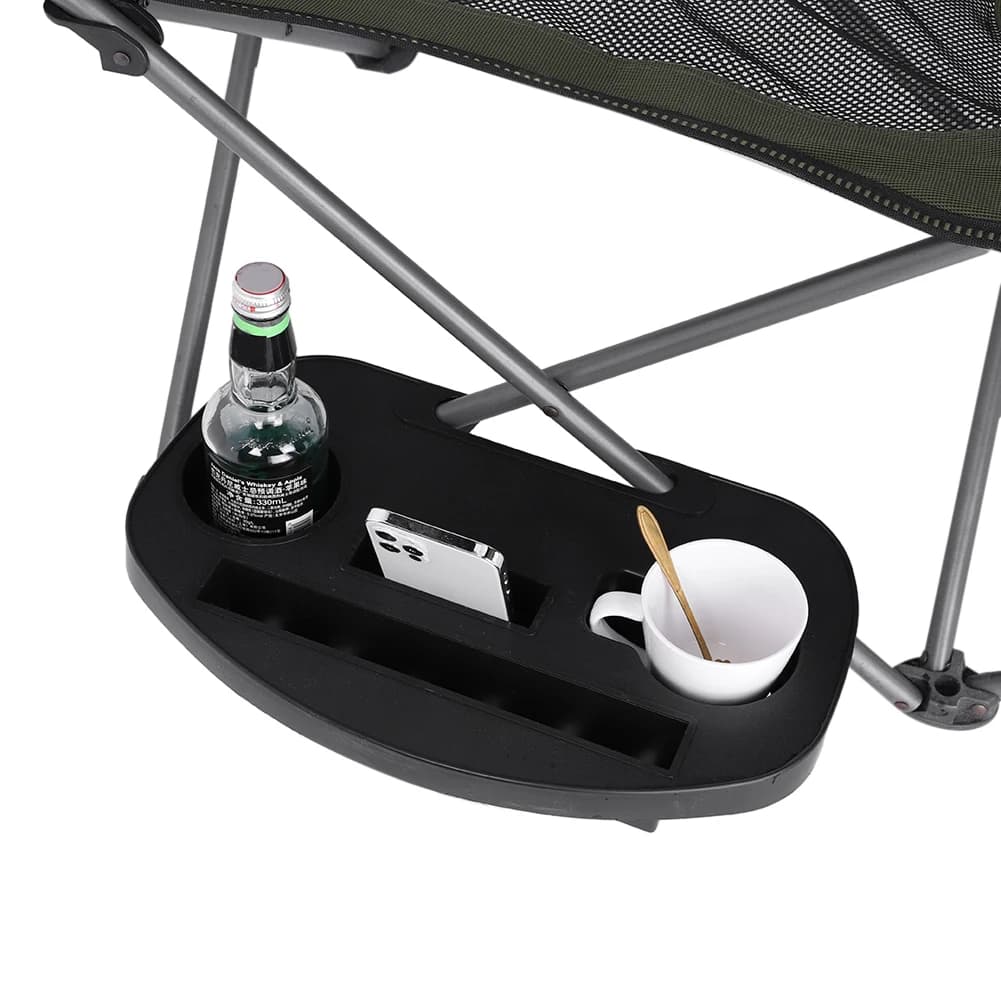 Tablette latérale avec emplacement téléphone pour chaise pliante portable multifonction camping pêche