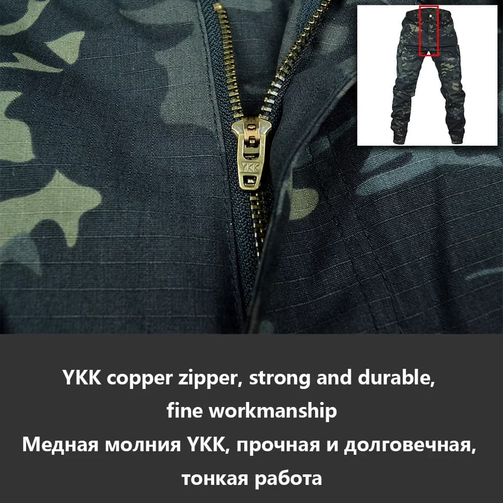 Jogger cargo camouflage ripstop homme - Vêtement technique pêche randonnée urbaine