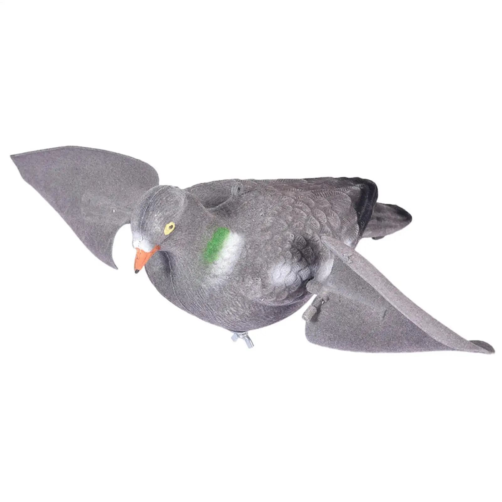 Leurre pigeon à ailes mobiles - Appât de chasse simulation mouvement - Décor jardin extérieur