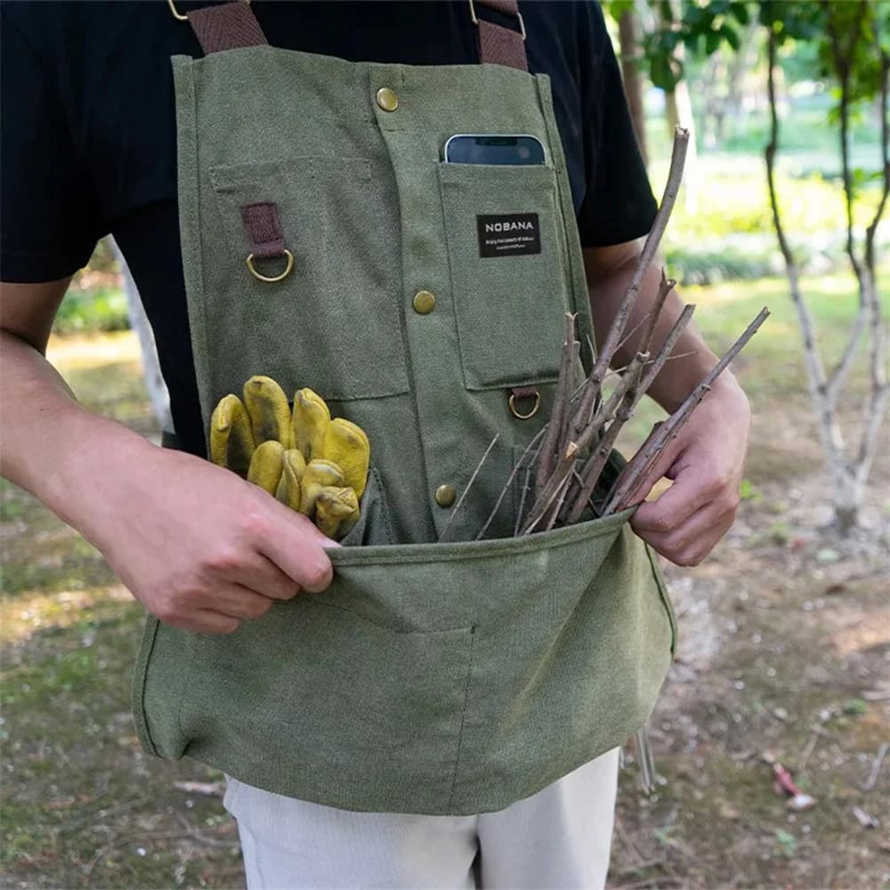 Tablier de pêche multi-poches durable, veste fonctionnelle pour homme et femme camping BBQ extérieur