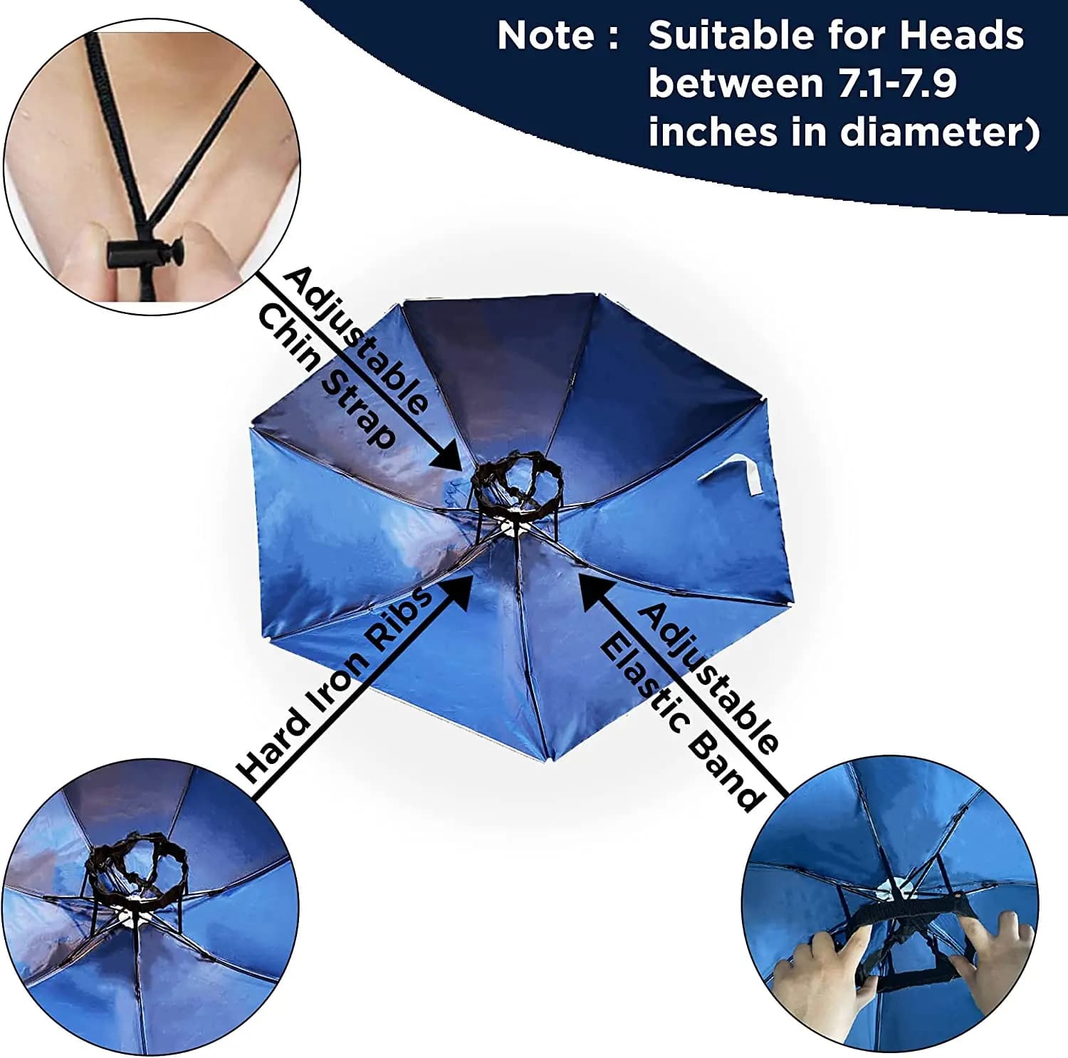 Super grand chapeau parapluie pêche 95cm élastique pliable imperméable hommes femmes