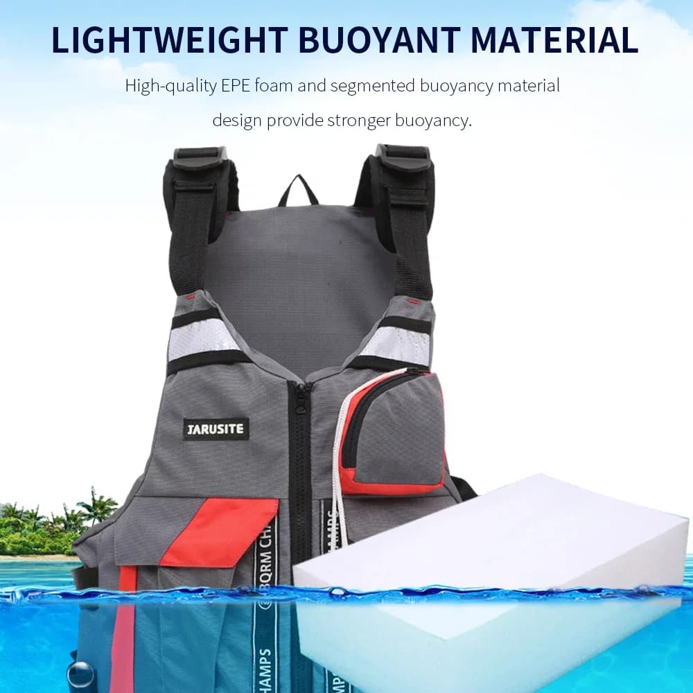 Gilet de sauvetage haute flottabilité réglable pour pêche et sports nautiques homme femme
