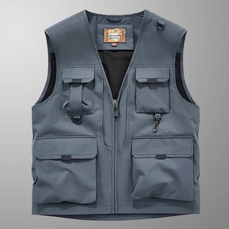 Veste de pêche sans manches Outdoor Casual 2024 - Multi-poches respirante pour photographes et pêcheurs
