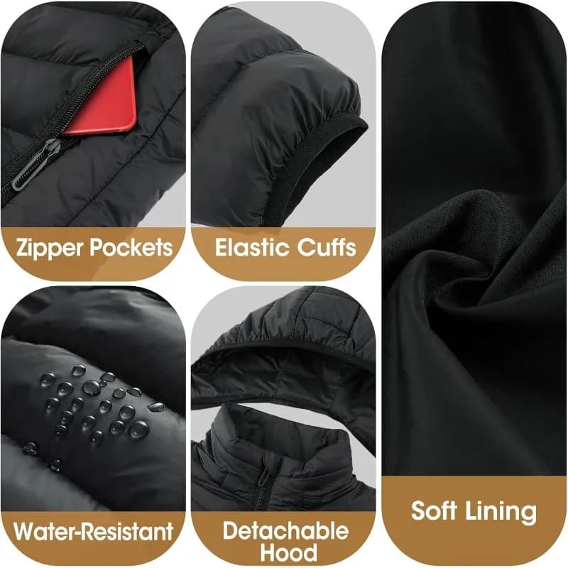 Veste chauffante USB 9 zones sans manches pour hommes et femmes - Température constante extérieure M-4XL