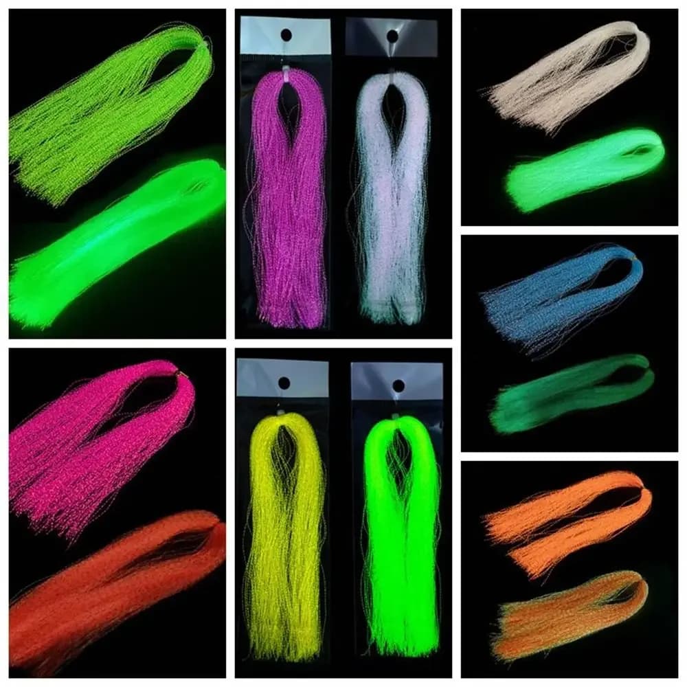 Flashabou lumineux holographique pour fabrication de leurres - 250 brins scintillants