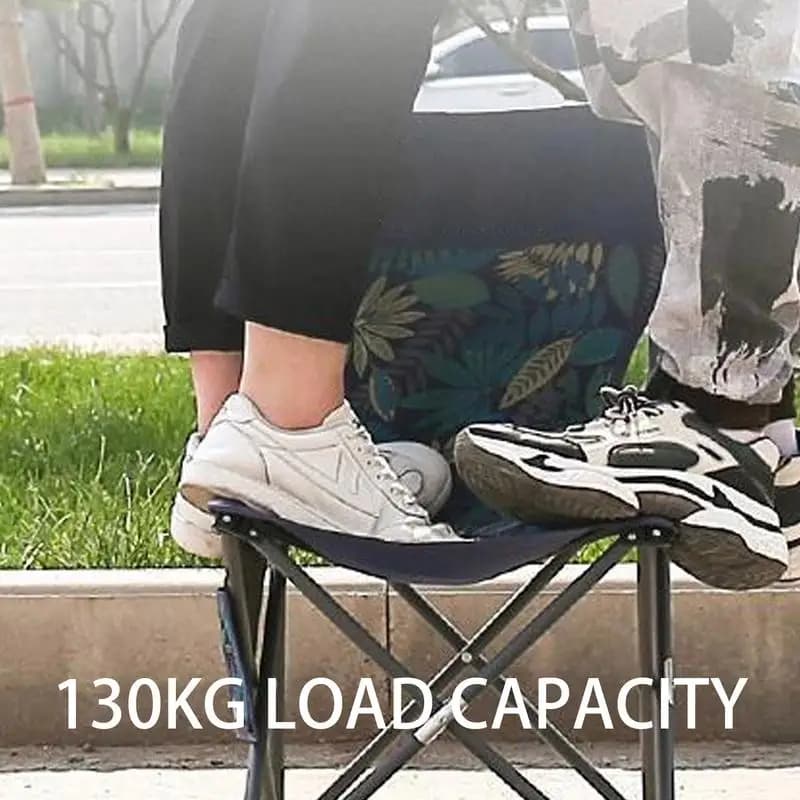 Chaise pliante pêche camping portable avec poche latérale support 286lbs pour voyage outdoor