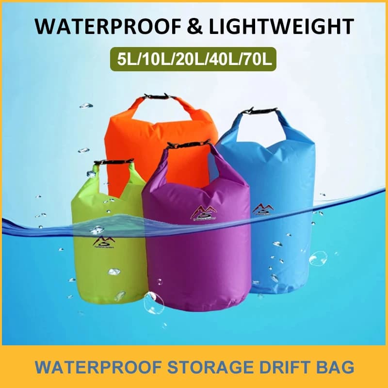 Sac étanche 5L à 70L pour pêche, rafting, trekking - haute capacité de rangement waterproof