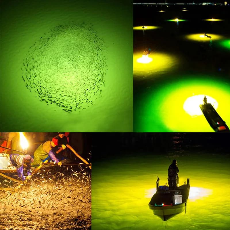 Lampe de pêche LED étanche WEIHE multicolore - Lumière sous-marine haute luminosité pour pêche profonde