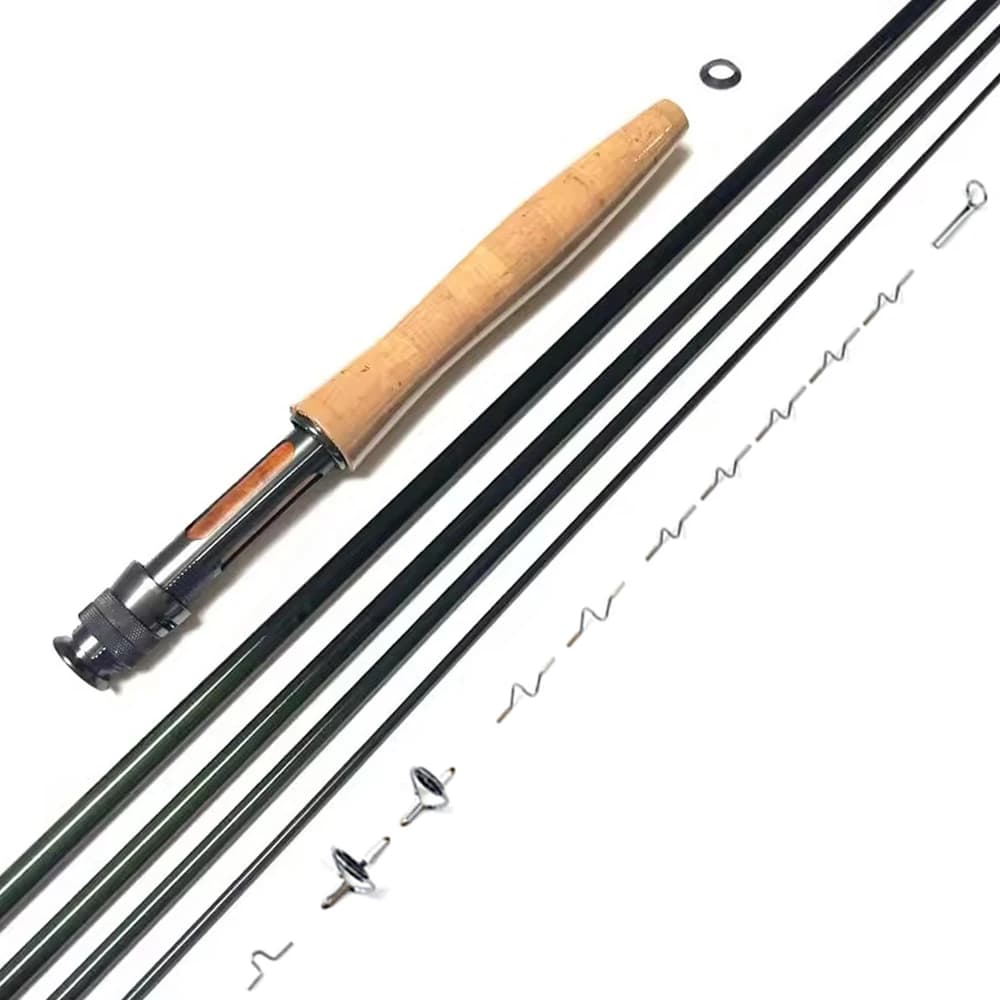 Kit canne à mouche DIY NooNRoo IM8 9ft 3-6WT blank cambo - Kit montage canne mouche professionnelle avec grip liège