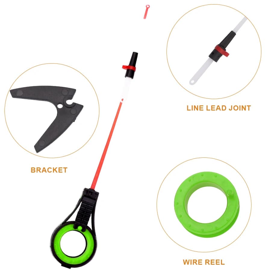 Canne à pêche glace FISH KING portable pour pêche hivernale avec moulinet spinning