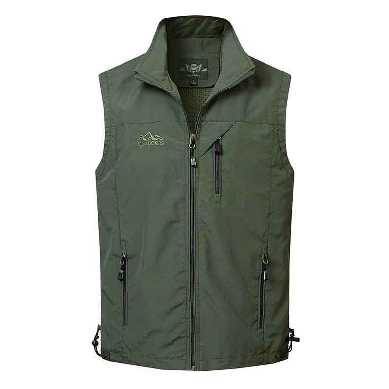 Veste pêche escalade été homme mesh respirante multi-poches sans manches pour photographie