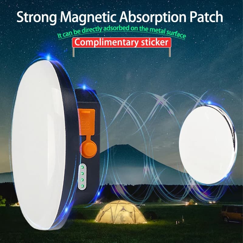Lampe de camping rechargeable LED pour pêche nocturne - Éclairage portable étanche marché de nuit