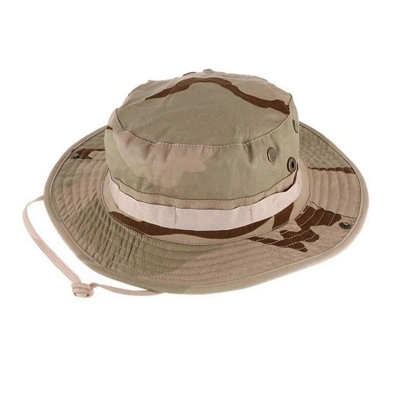 Chapeau bucket camouflage à large bord pour pêche et chasse - Protection solaire maximale