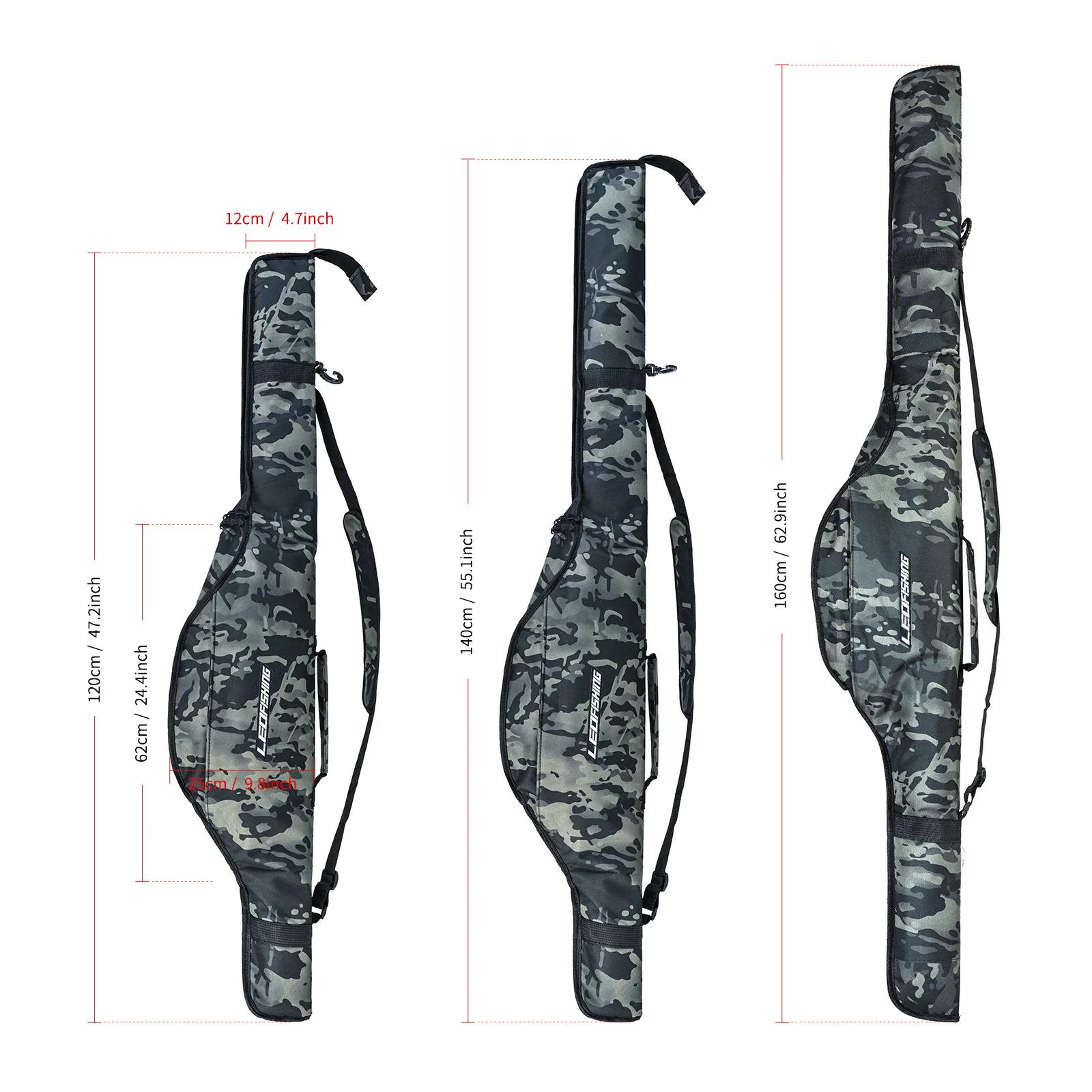 Sac pliable pour cannes à pêche 160cm/140cm/120cm - Transport et rangement portable pour matériel de pêche