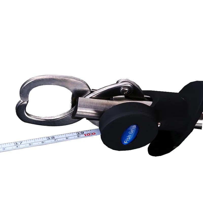 Pince à lèvres pour poisson portable en acier inoxydable avec balance et mètre ruban intégrés pour pêcheur