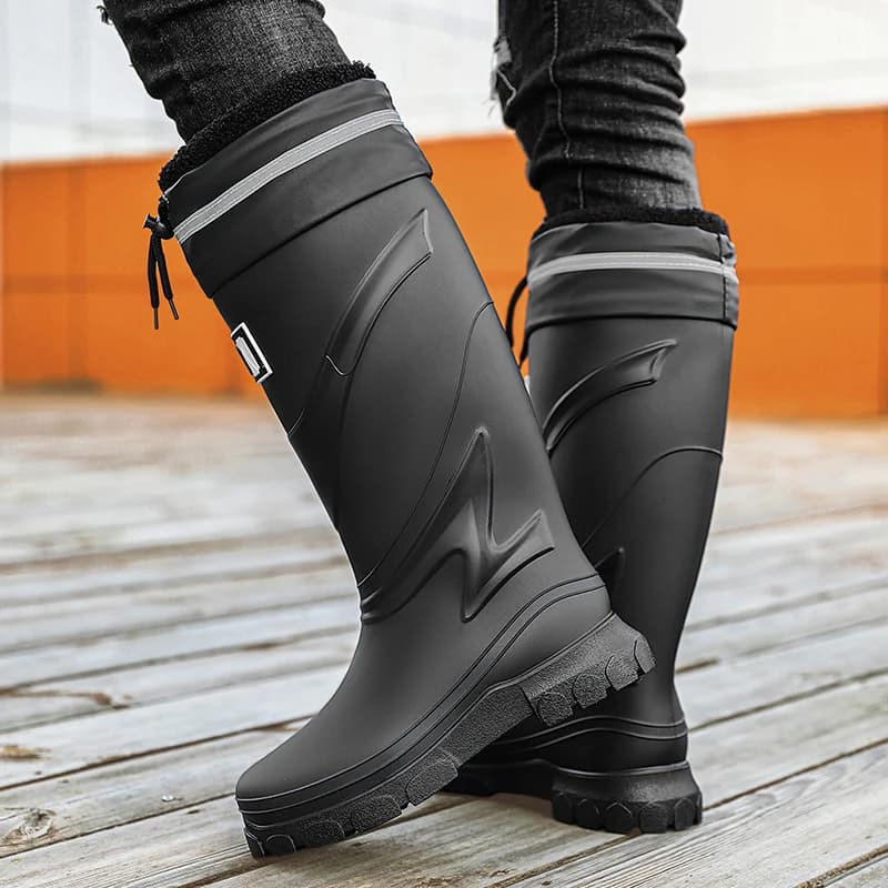 Bottes de travail antidérapantes taille 45 - Chaussures imperméables démontables style casual pour pêche