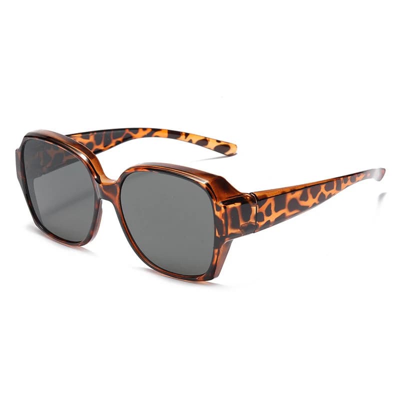 Lunettes de soleil polarisées rondes vintage pour pêche et conduite - Compatibles sur lunettes de vue